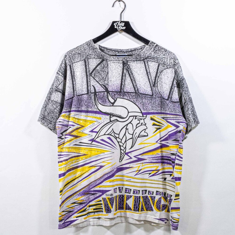 Minnesota Vikings NFL AOP T-Shirt America's Favorites 1992 VTG Football